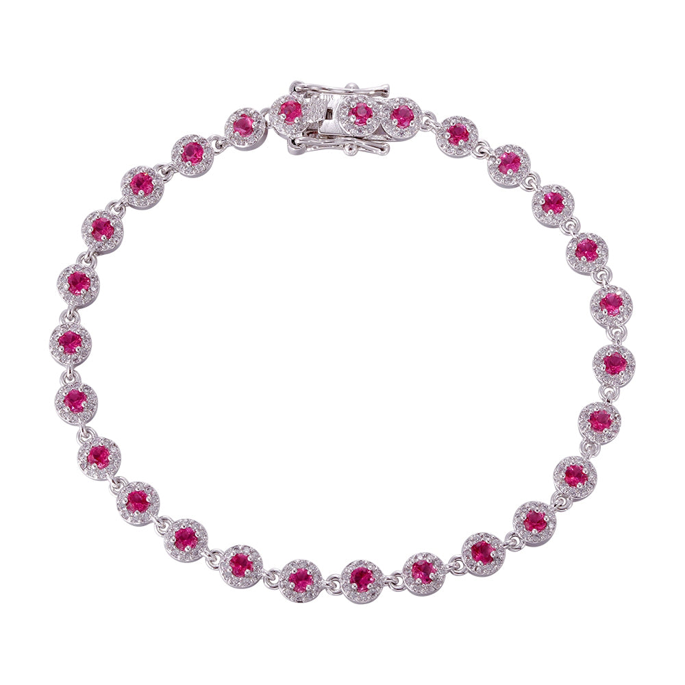 Wholesale 18k zircon bracelet, hand-made micro-inlaid natural zircon, buckle design for easy wearing, women's gift - Lyra