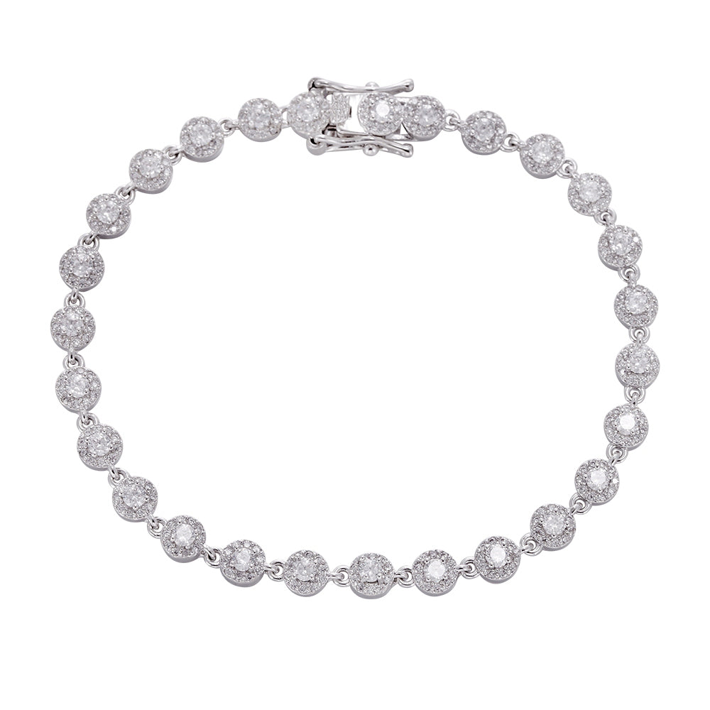 Wholesale 18k zircon bracelet, hand-made micro-inlaid natural zircon, buckle design for easy wearing, women's gift - Lyra