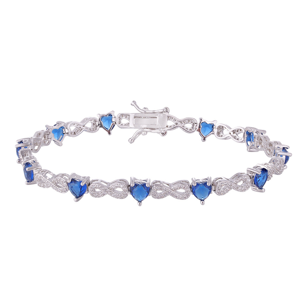 Wholesale 18k zircon bracelet, hand-made micro-inlaid natural zircon, infinity symbol design, buckle design for easy wearing, women's gift - Lyra