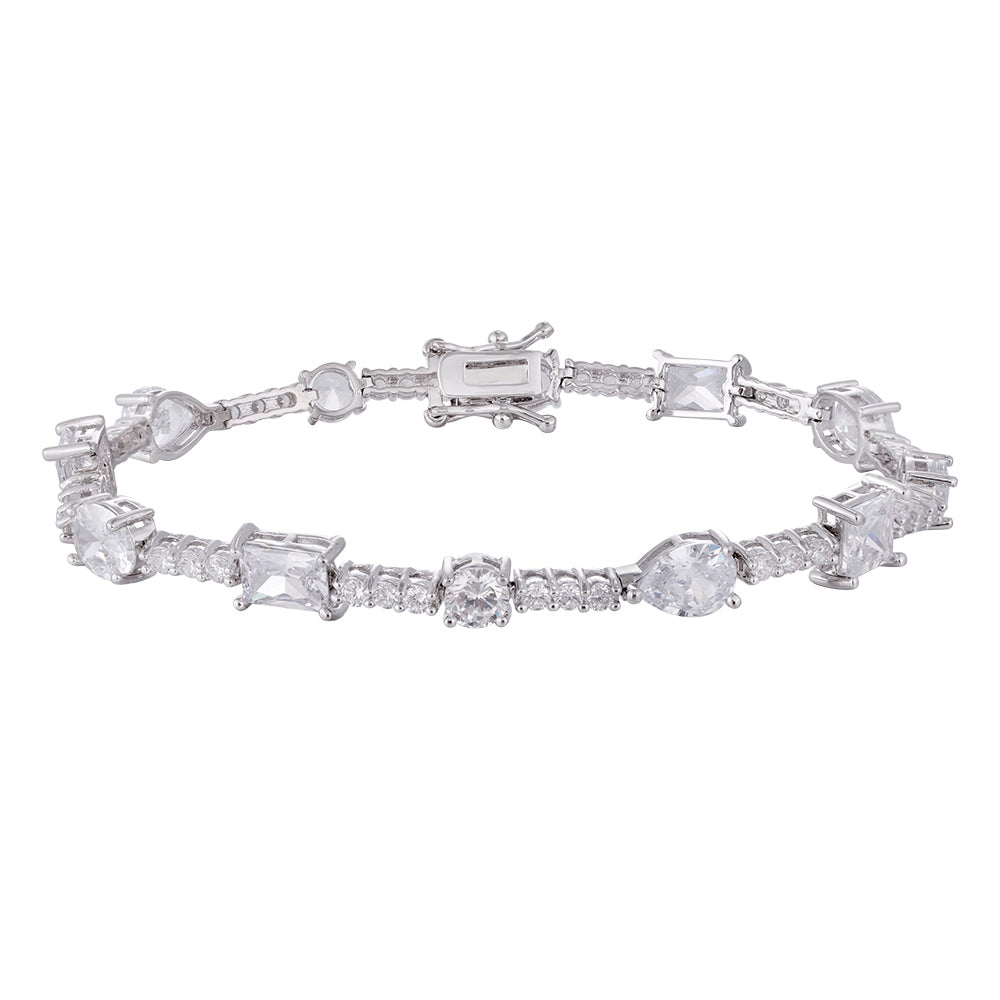 Wholesale 18k zircon bracelet, hand-made micro-inlaid natural zircon, colorful zircon summer bracelet, buckle design for easy wearing, women's gift - Lyra