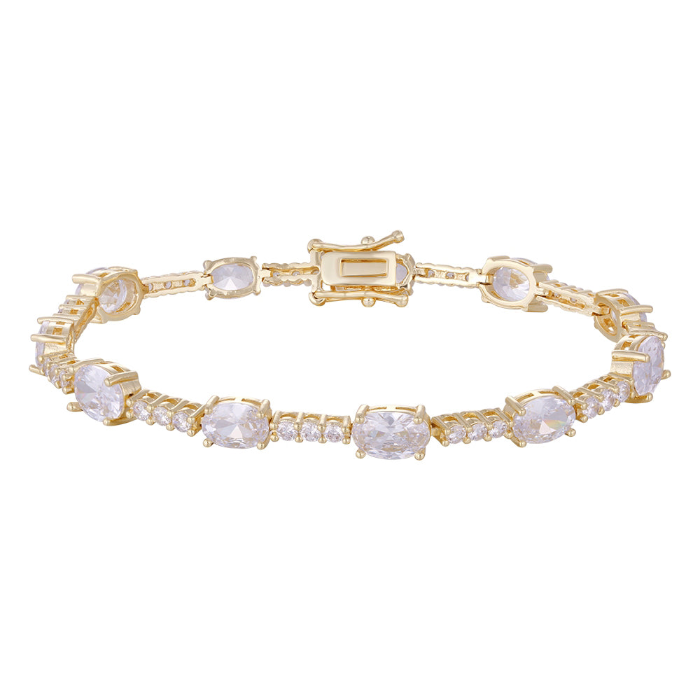 Wholesale 18k zircon bracelet, handmade micro-inlaid natural zircon, summer bracelet, buckle design for easy wearing, women's gift - Lyra