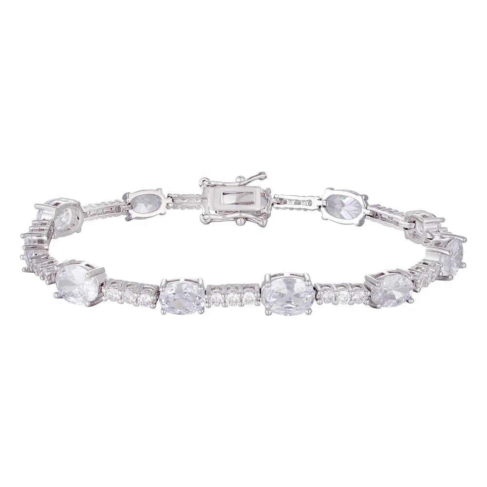 Wholesale 18k zircon bracelet, handmade micro-inlaid natural zircon, summer bracelet, buckle design for easy wearing, women's gift - Lyra