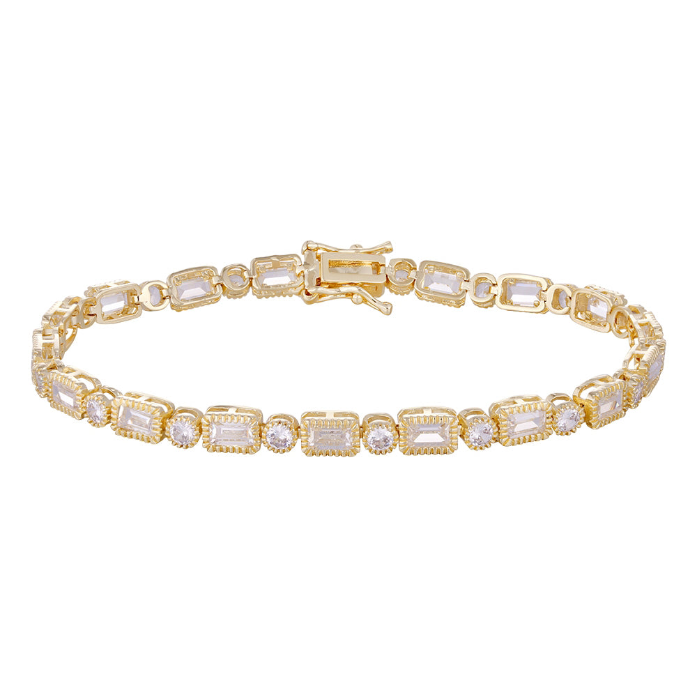 Wholesale 18k zircon bracelet, handmade micro-inlaid natural zircon, summer bracelet, buckle design for easy wearing, women's gift - Lyra