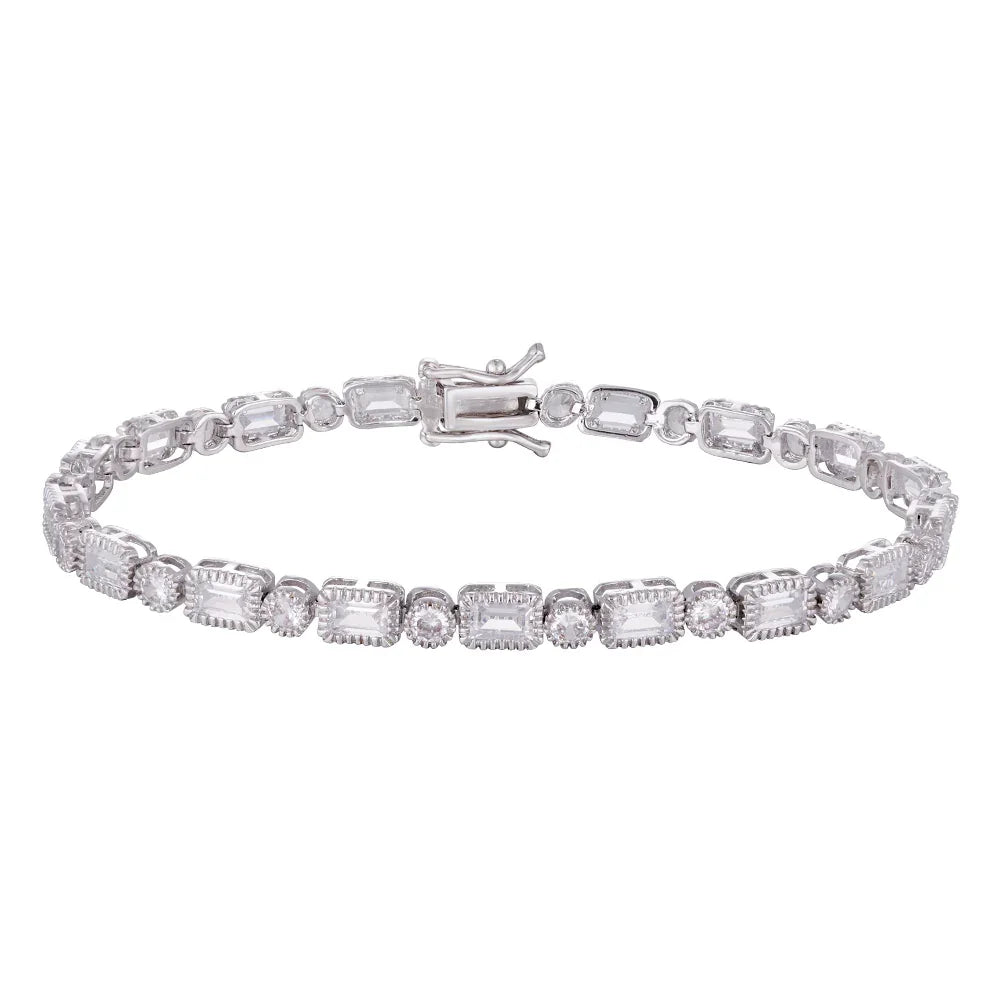 Wholesale 18k zircon bracelet, handmade micro-inlaid natural zircon, summer bracelet, buckle design for easy wearing, women's gift - Lyra