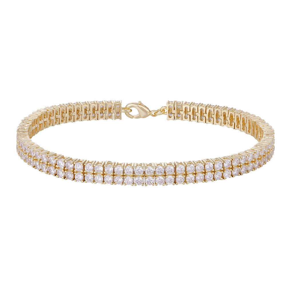 Wholesale 18k zircon bracelet, handmade micro-inlaid natural zircon, summer bracelet, buckle design for easy wearing, women's gift - Lyra