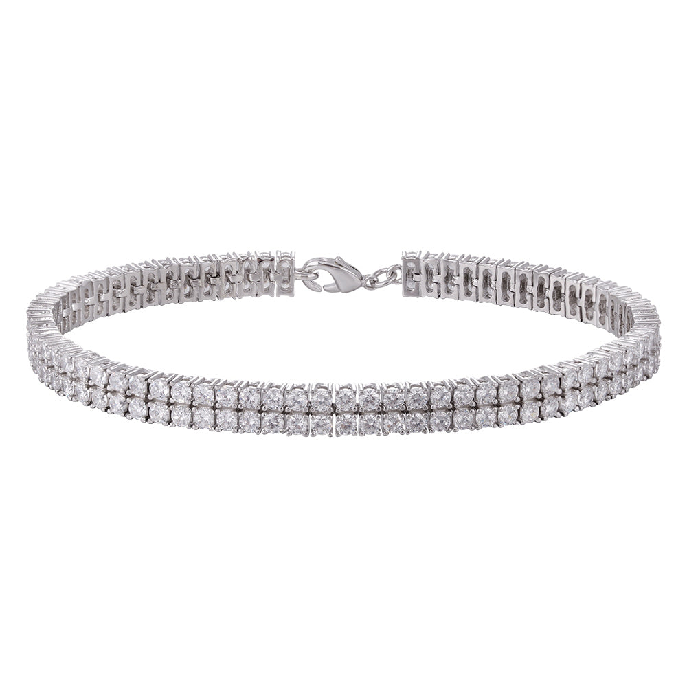 Wholesale 18k zircon bracelet, handmade micro-inlaid natural zircon, summer bracelet, buckle design for easy wearing, women's gift - Lyra
