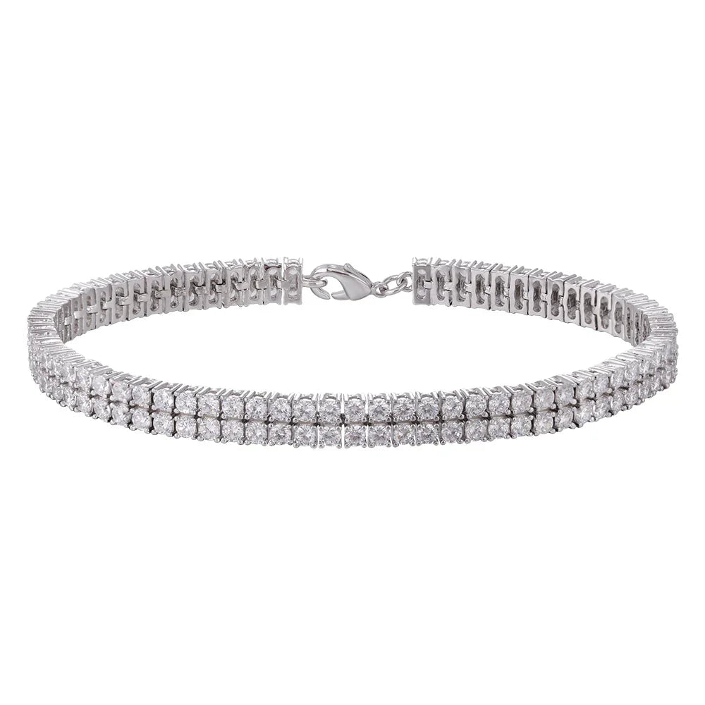Wholesale 18k zircon bracelet, handmade micro-inlaid natural zircon, summer bracelet, buckle design for easy wearing, women's gift - Lyra