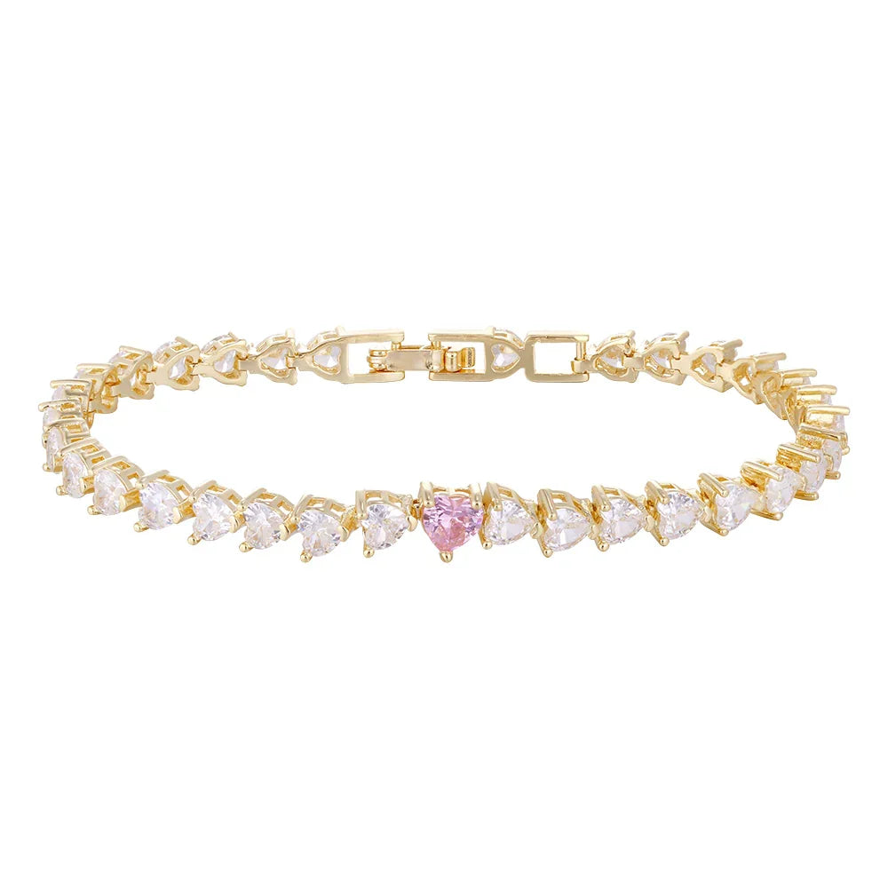 Wholesale 18k zircon bracelet, handmade micro-inlaid, three styles with zircon, big brand replacement, not easy to fade, women's gift - Lyra