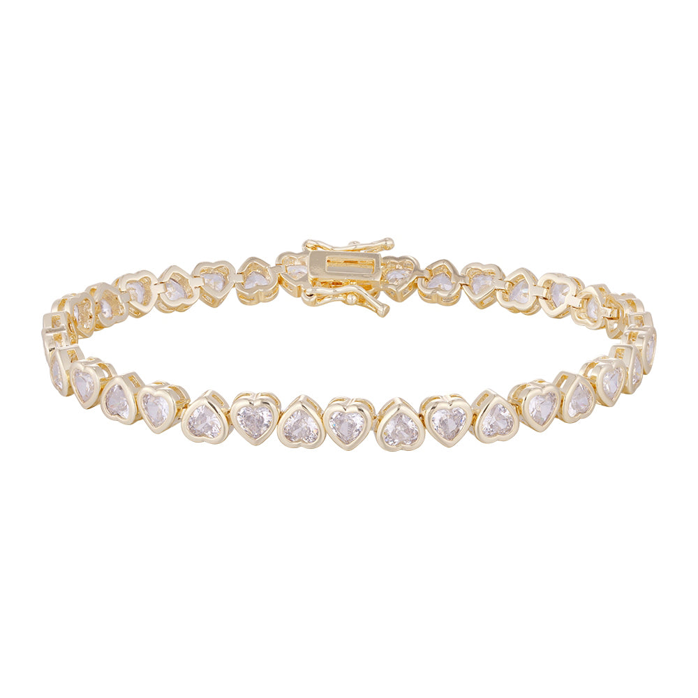 Wholesale bracelet 18k gold micro-inlaid natural zircon, irregular zircon matching, non-allergenic and waterproof, holiday gift - Lyra
