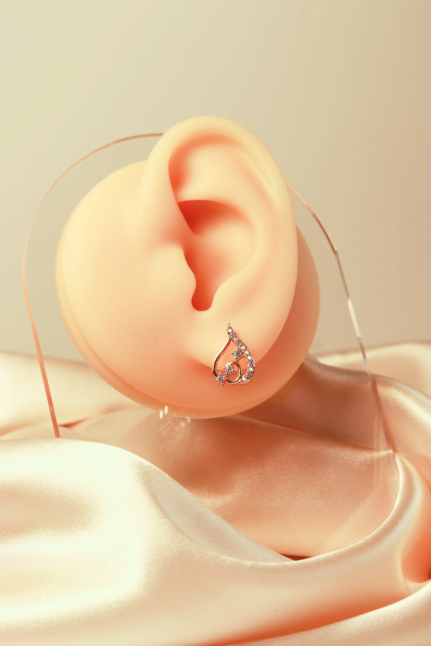 Water drop-shaped earrings inlaid with synthetic colored gemstones - Lyra