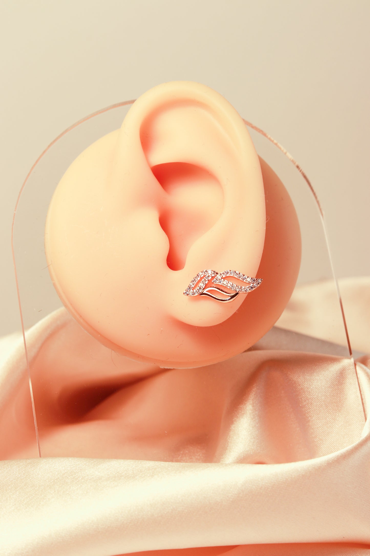 Water drop-shaped earrings inlaid with synthetic colored gemstones - Lyra