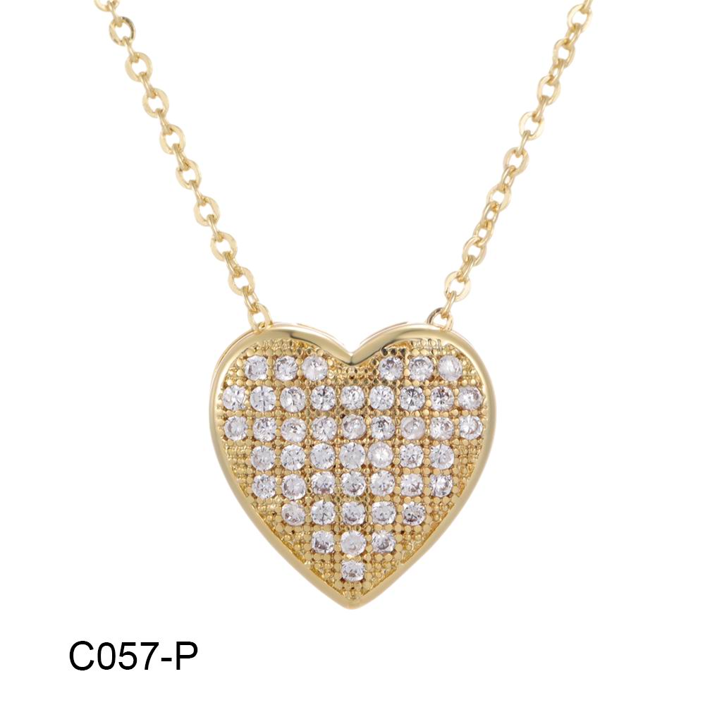Copper plated 14k gold inlaid zircon necklace wholesale, environmentally friendly material, not easy to allergic - Lyra