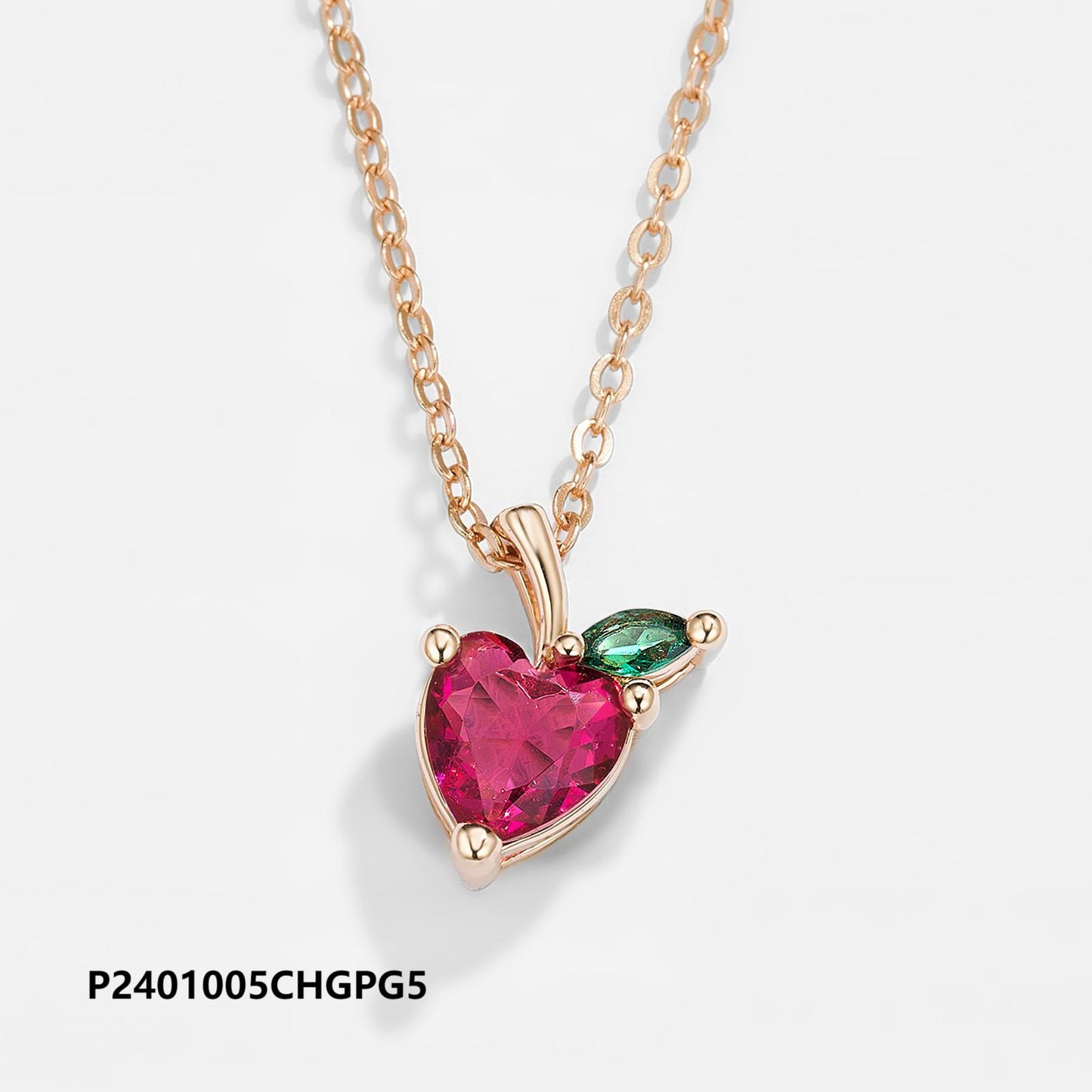 Copper 18k gold plated colored zircon necklace wholesale, original boutique design, daily versatile