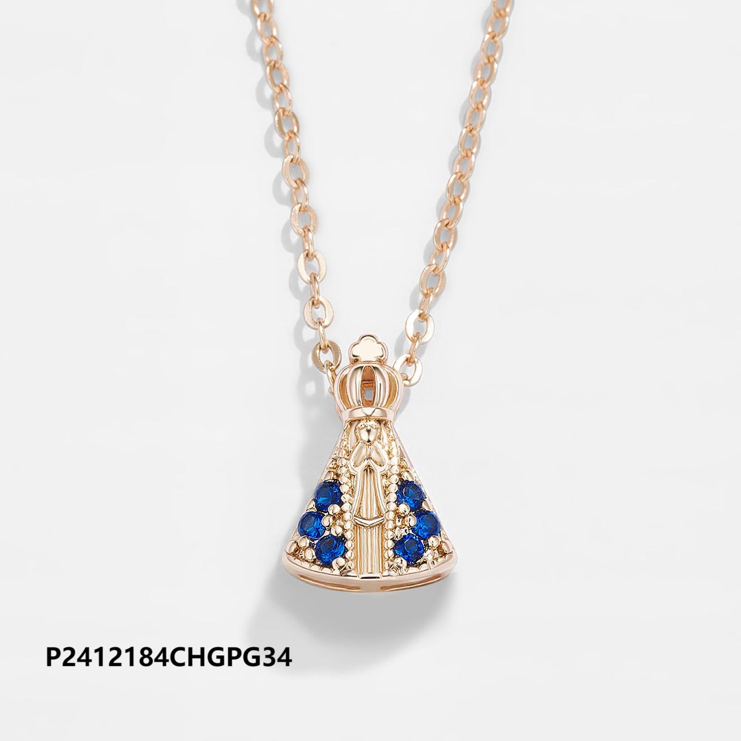 Environmentally friendly brass plated 14k/18k gold zircon necklace, waterproof and non-fading, original