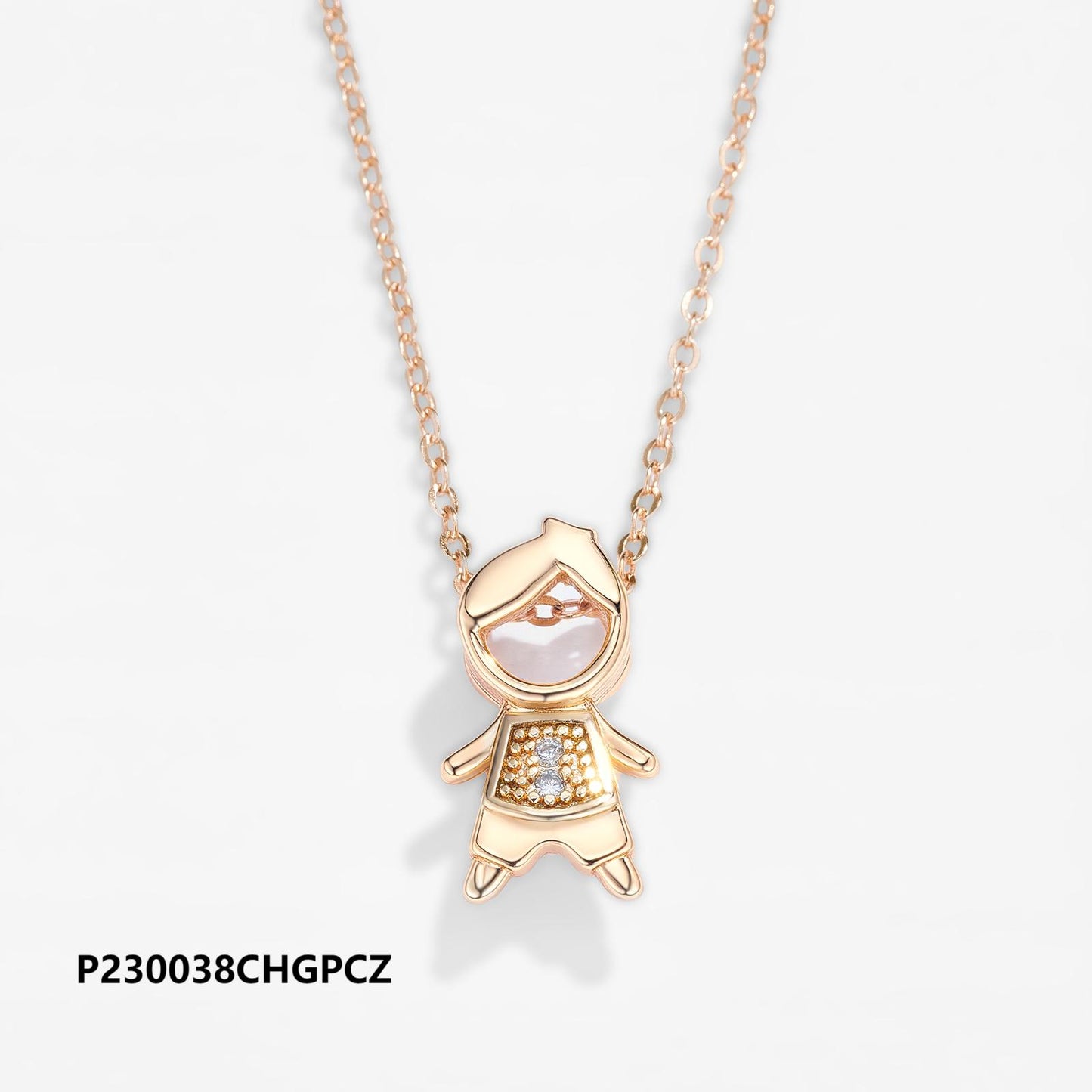 Environmentally friendly brass plated 14k/18k gold zircon necklace, waterproof and non-fading, original