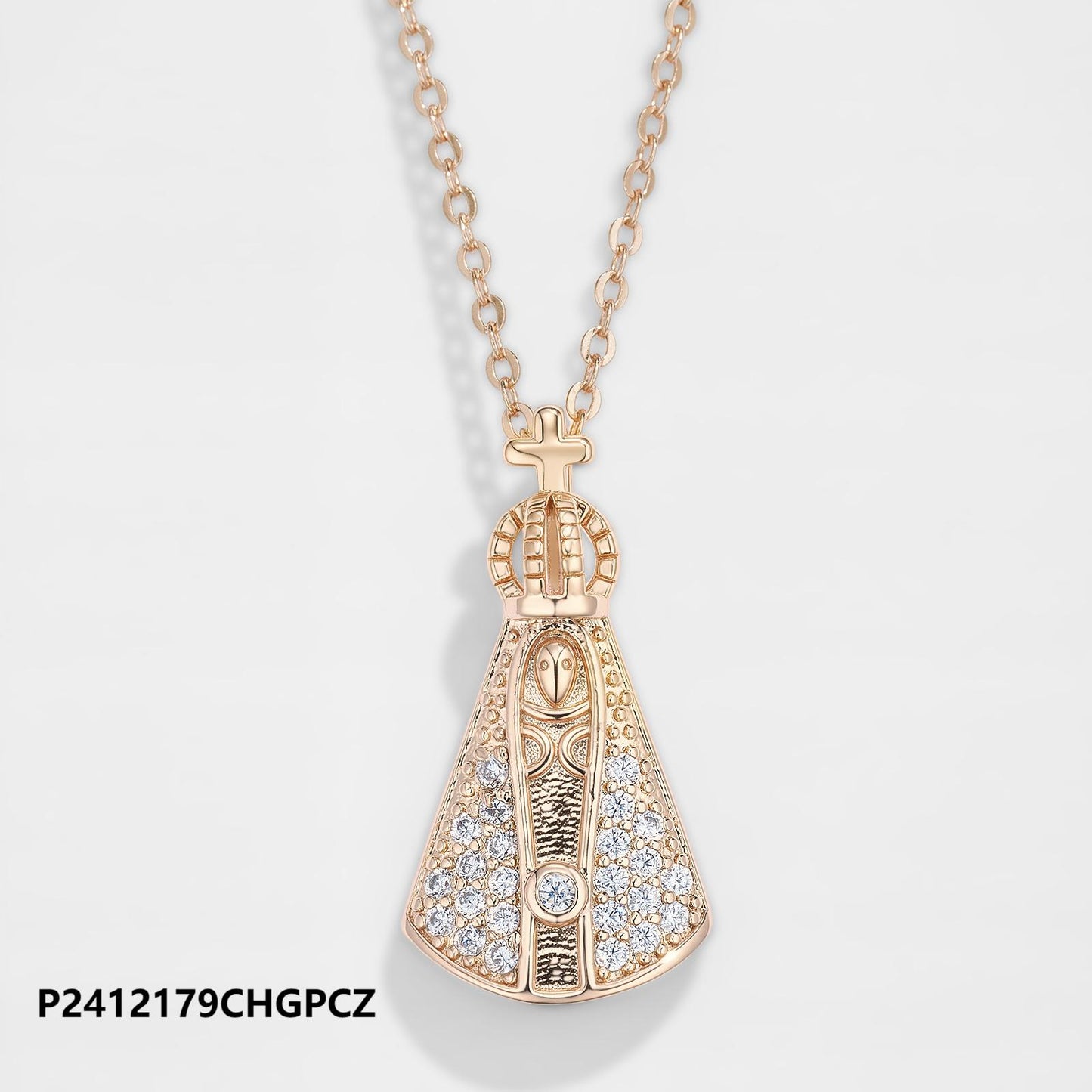 Copper plated k gold zircon necklace wholesale, waterproof and colorfast, original design