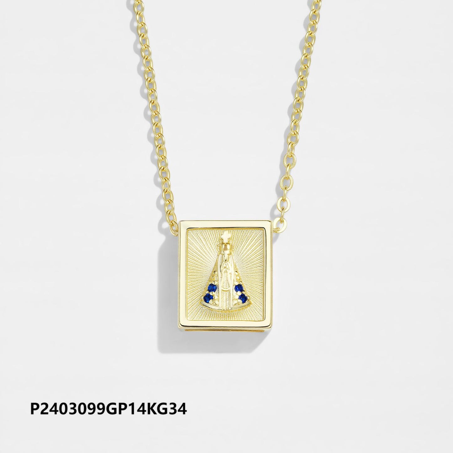 Environmentally friendly brass plated 14k/18k gold zircon necklace, waterproof and non-fading, original