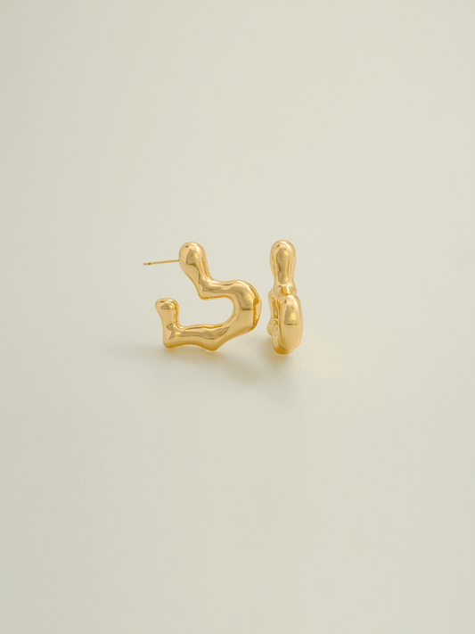 Rose gold irregular geometric earrings, unique style, multiple choices - Lyra