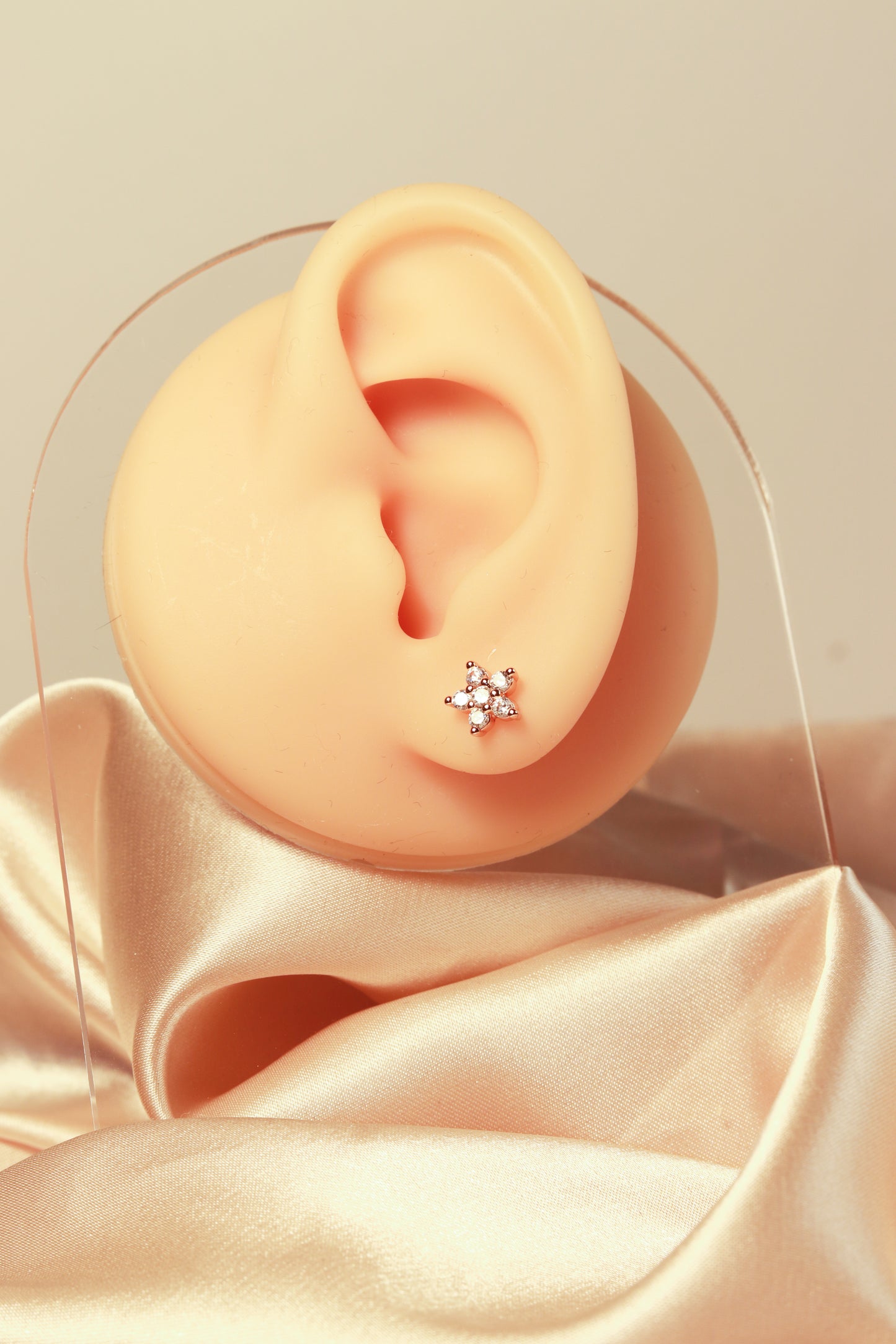 Butterfly, star, cat shape, sparkling zircon earrings - Lyra