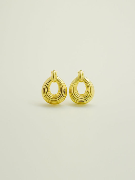 Ring pendant earrings, showing temperament - Lyra