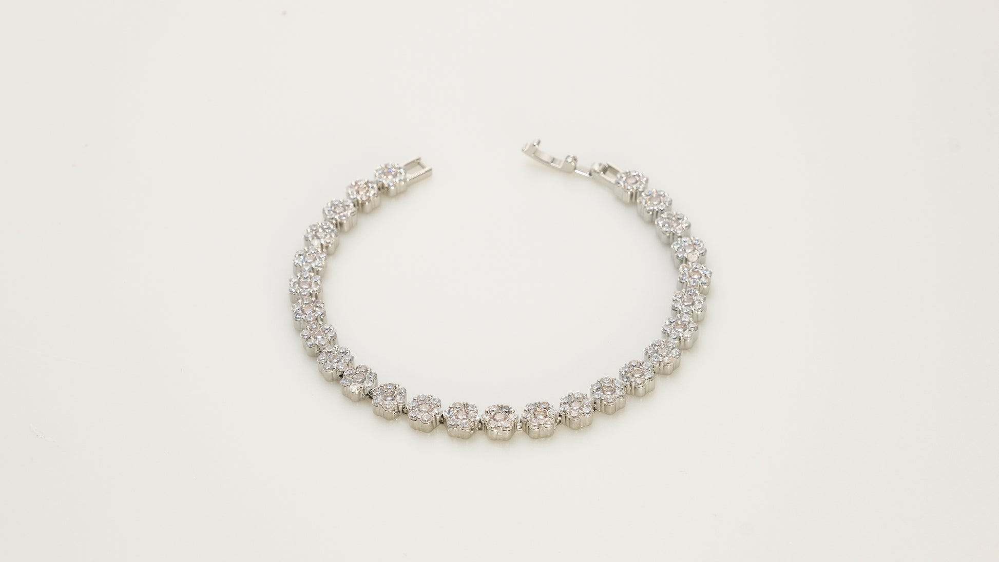Copper plated 14k gold bracelet, unique design inlaid with zircon, silver with zircon gift essential for festivals - Lyra