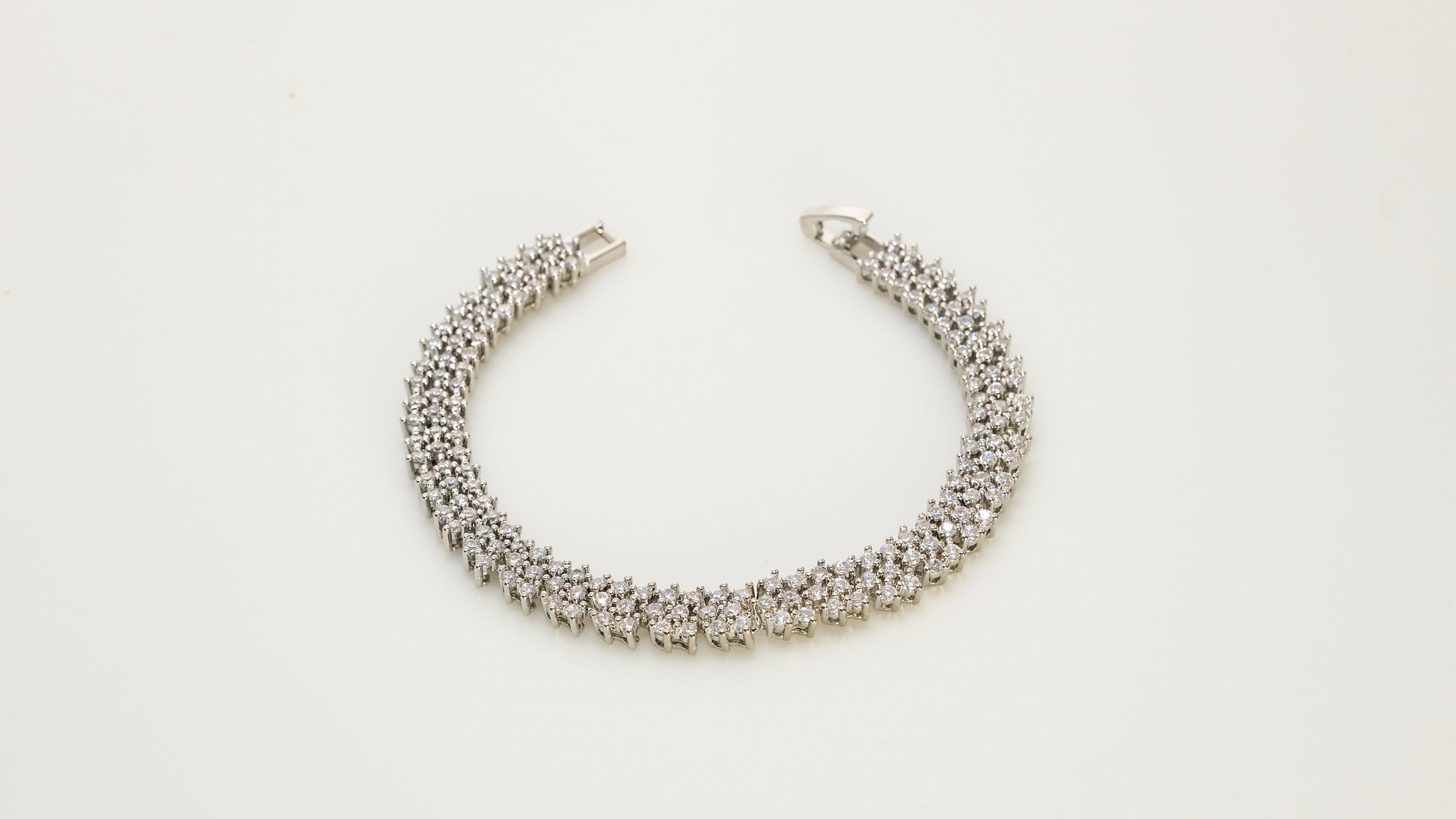 Copper plated 14k gold bracelet wholesale, unique design inlaid with irregular zircon, silver with zircon gift festival essential - Lyra