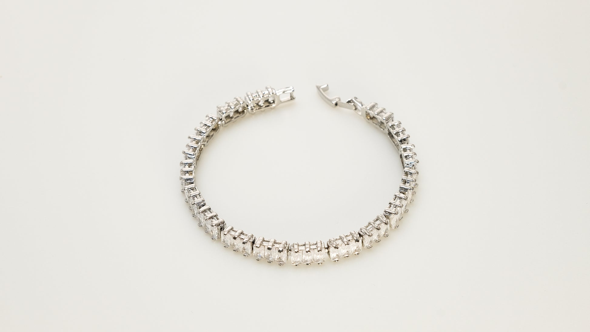 Copper plated 14k gold bracelet wholesale, unique design inlaid with irregular zircon, silver with zircon gift festival essential - Lyra