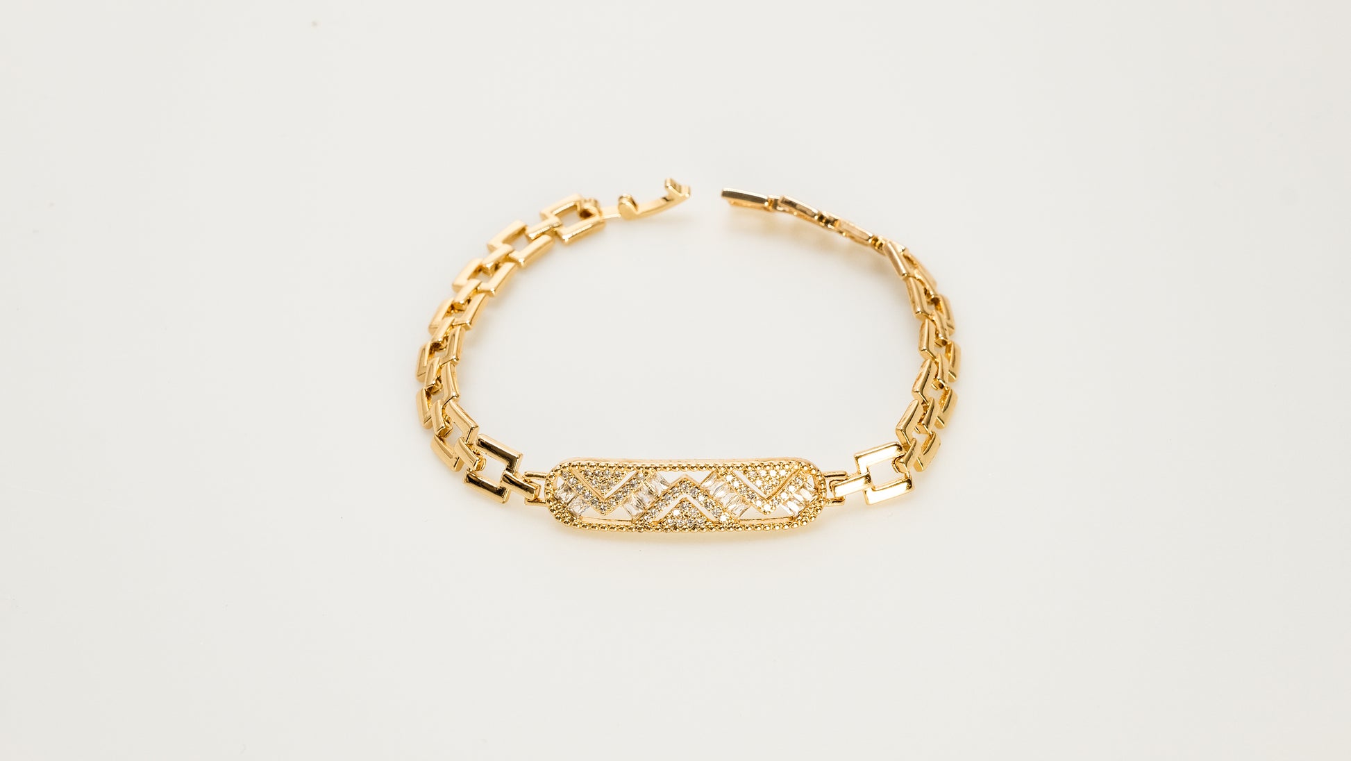 Zircon copper plated 14k gold bracelet wholesale, gold and silver unique design inlaid with irregular zircon blue zircon / green zircon, a must-have for fashionable gifts - Lyra
