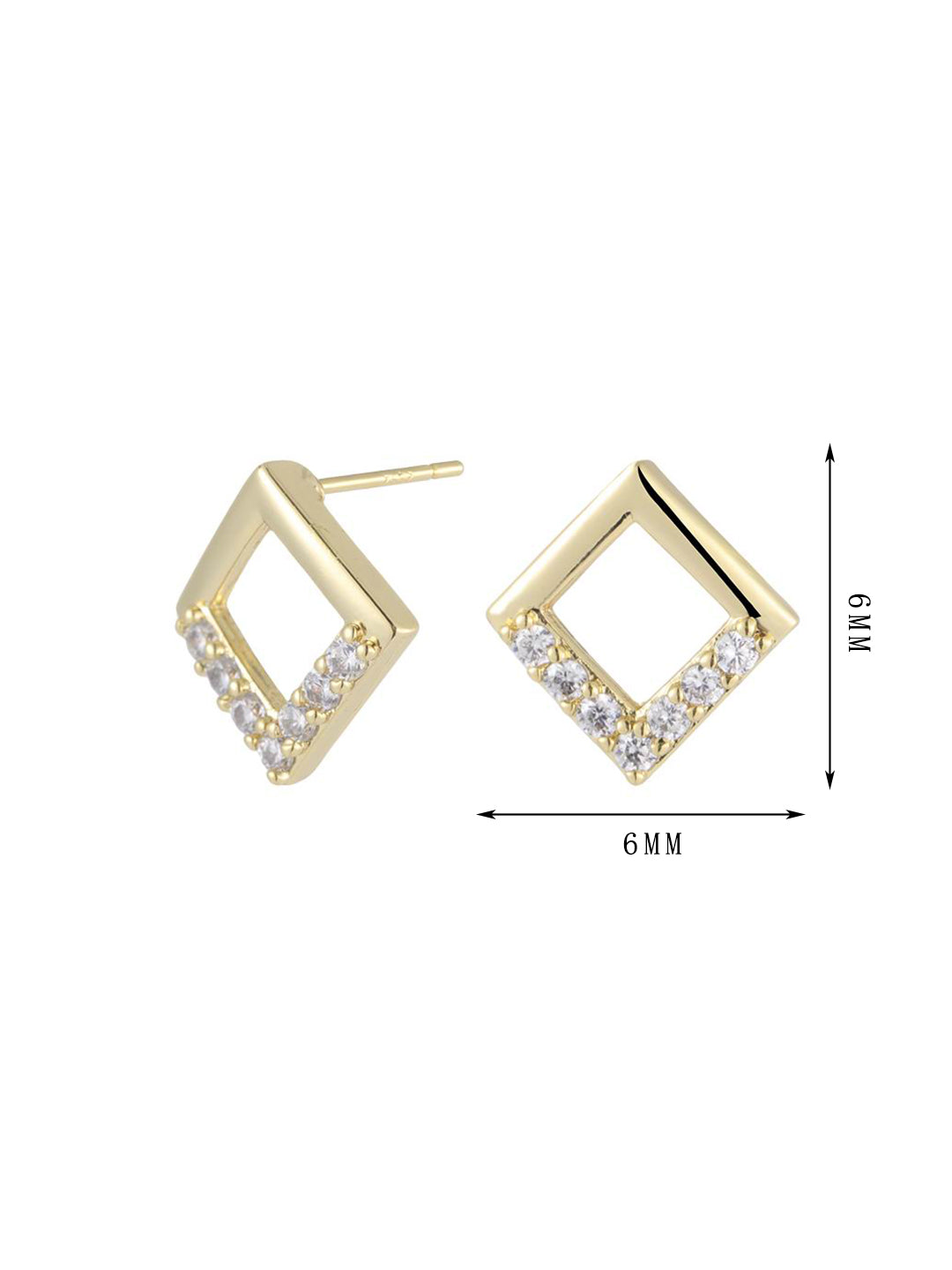 Triangle earrings, diamond earrings, three styles of fashionable earrings, order - Lyra