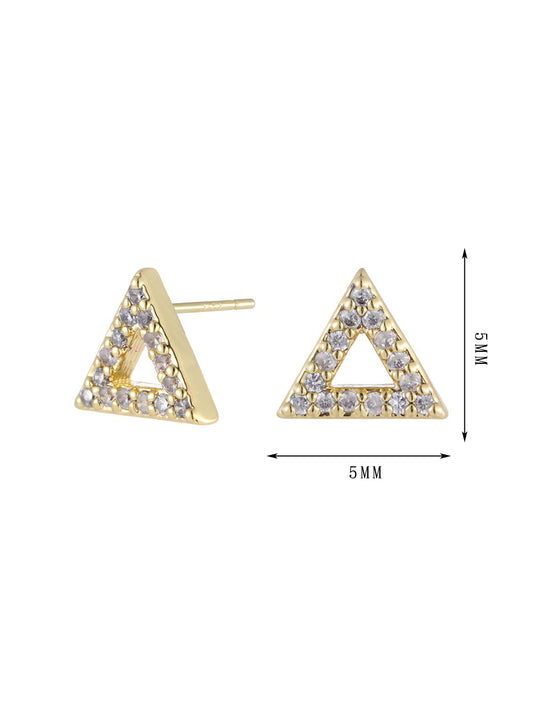Triangle earrings, diamond earrings, three styles of fashionable earrings, order - Lyra