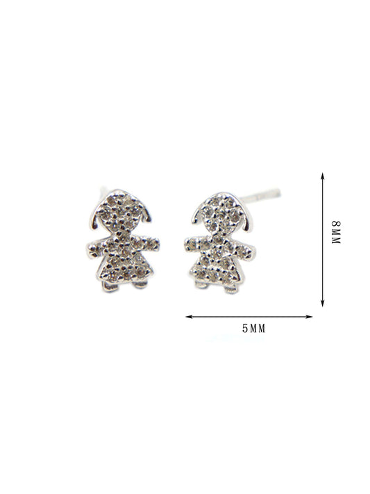 Unique Shape Zirconia Sparkling Earrings - Lyra