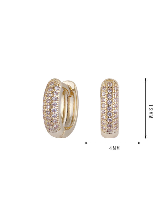 The sixth set of ring-inlaid zircon earrings. - Lyra