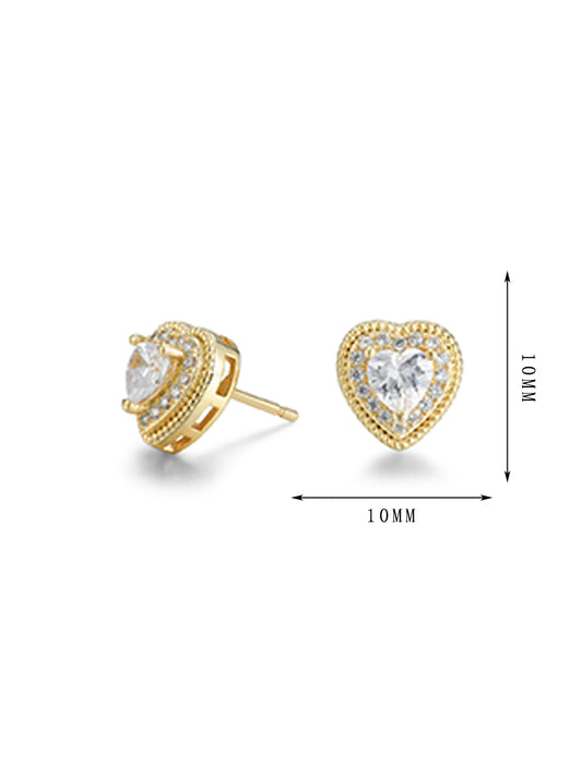 Three styles of heart-shaped earrings, exquisite and versatile, eye-catching - Lyra