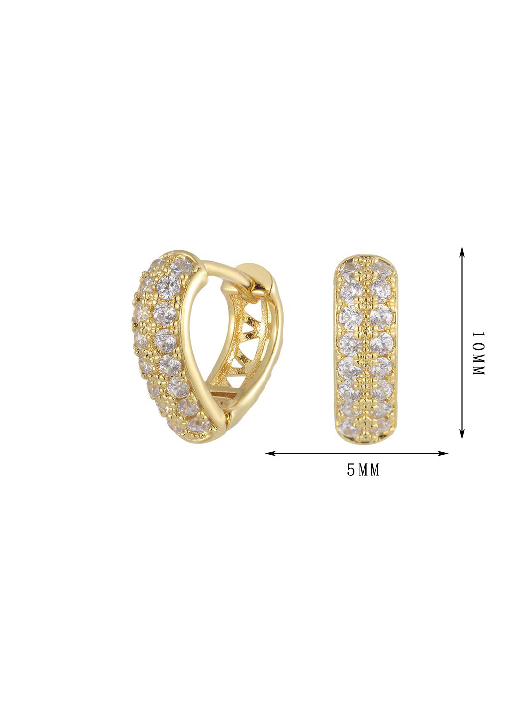 Earring jewelry zircon inlaid ring, fashionable and versatile, shining light set 9 - Lyra