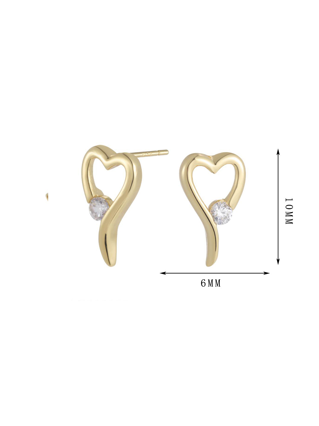 Love infinity symbol earrings, three different zircons, simple and versatile - Lyra