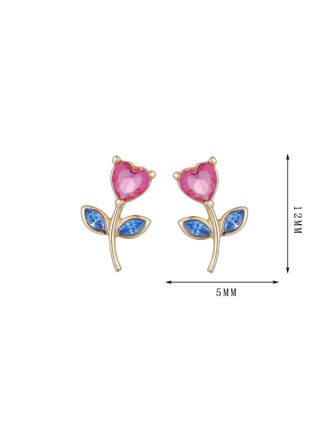 Rose red gemstone earrings, pendant earrings, high-end unique style - Lyra