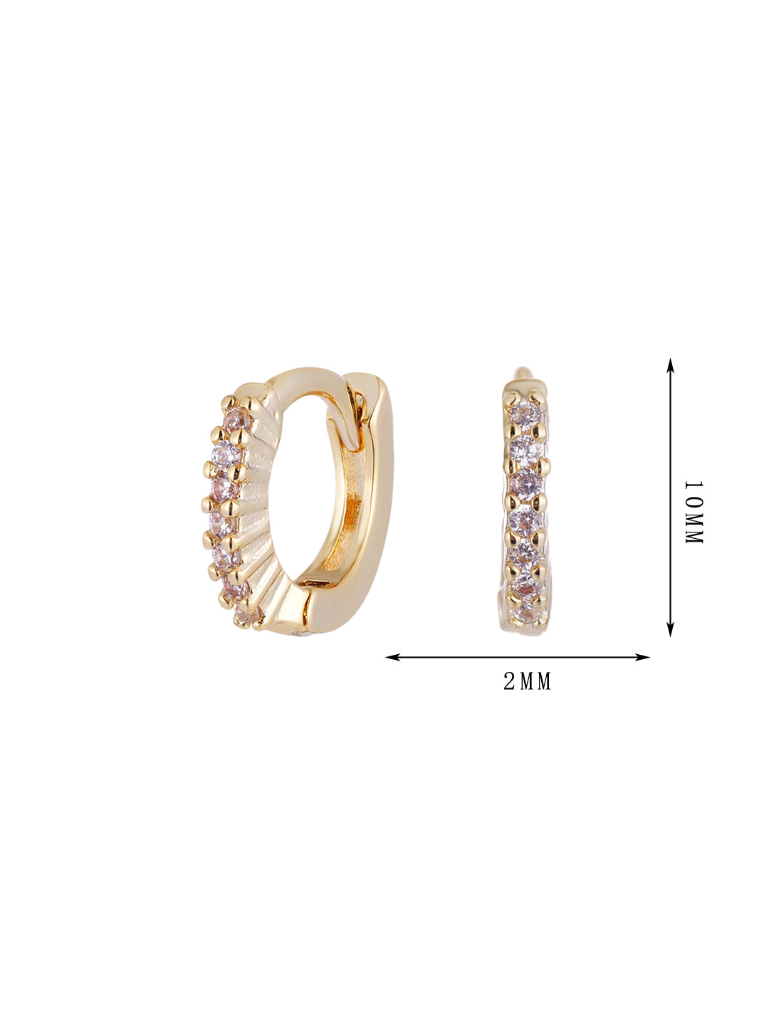 The fifth set of circular zircon earrings - Lyra