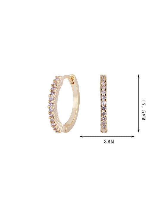 The fifth set of circular zircon earrings - Lyra