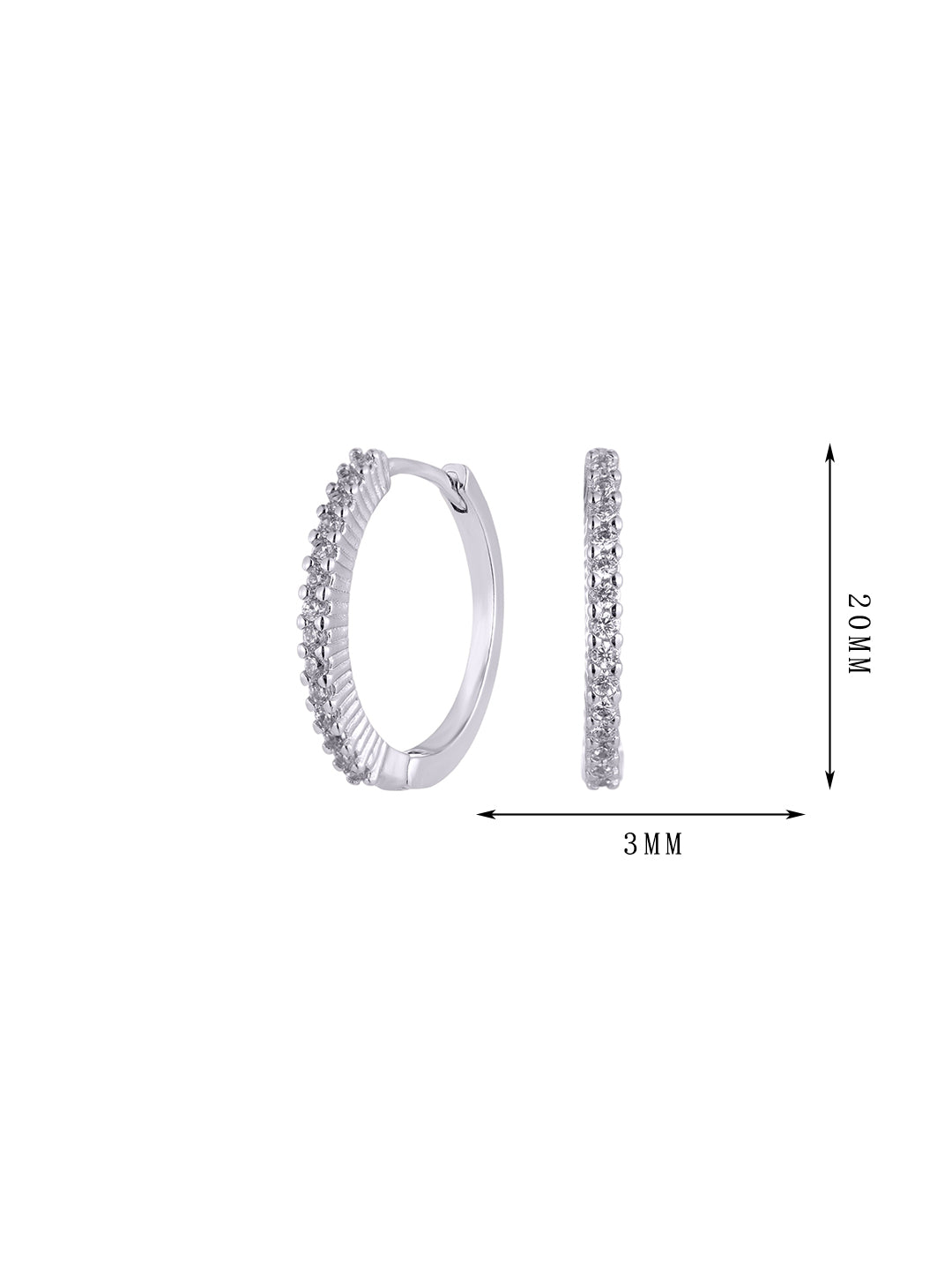 The fifth set of circular zircon earrings - Lyra