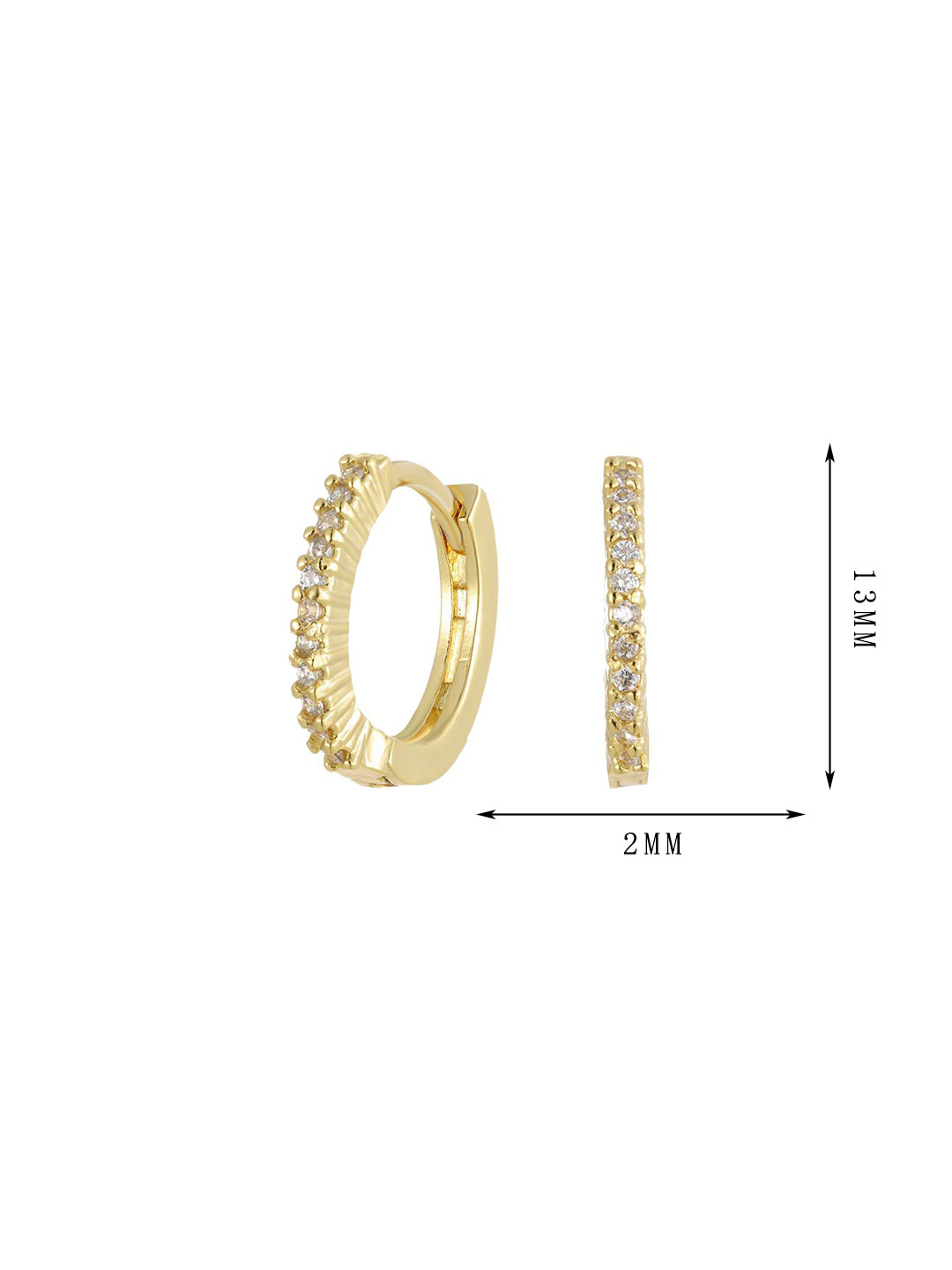 The fifth set of circular zircon earrings - Lyra