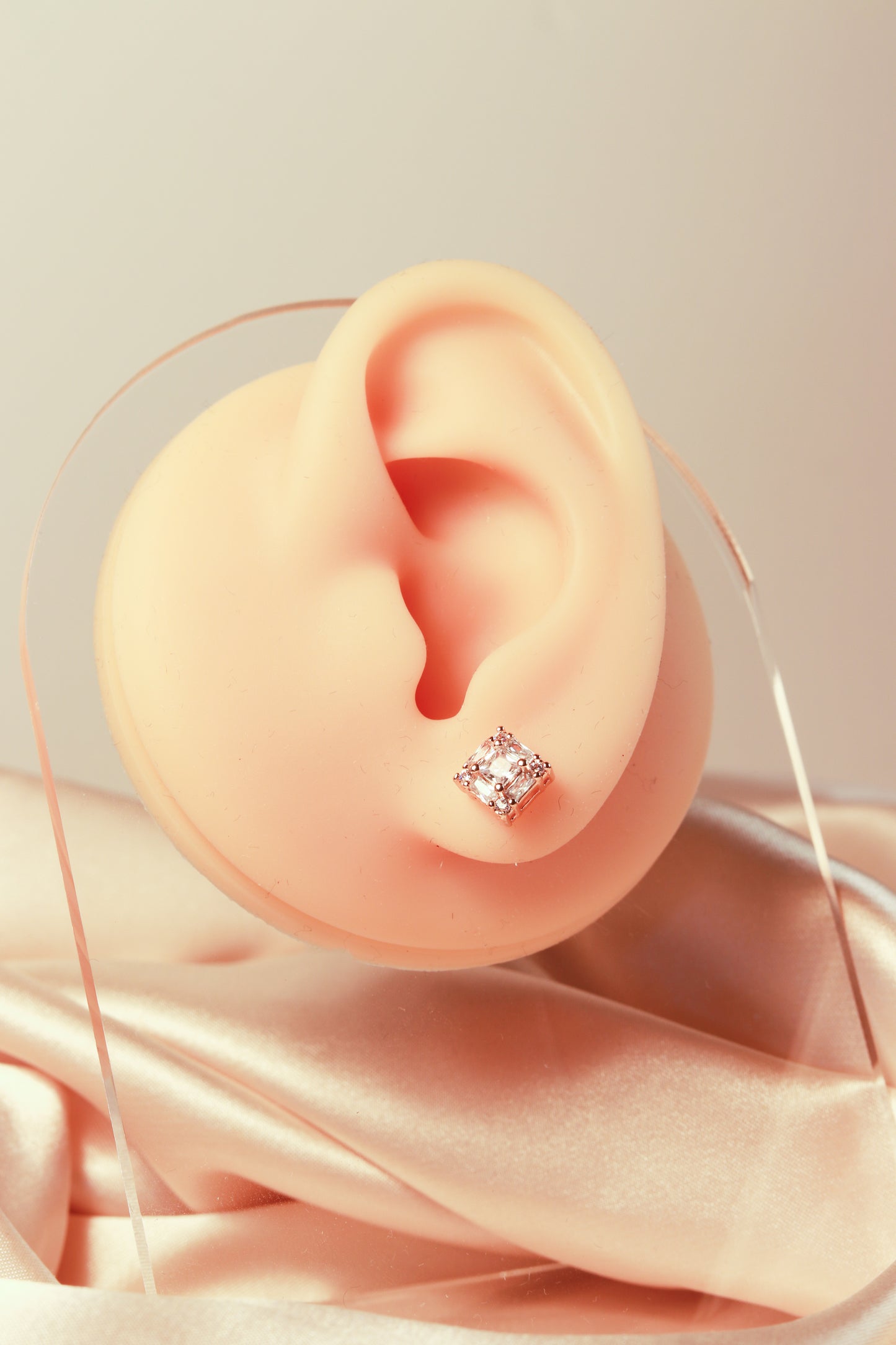Square earrings, simple and versatile style, zircon, a must-have gift - Lyra