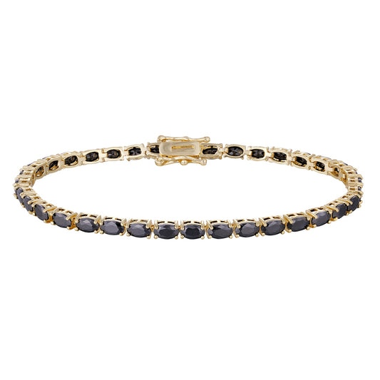 Wholesale copper plated 18k gold buckle bracelet, black and white zircon bracelet, women's gifts - Lyra