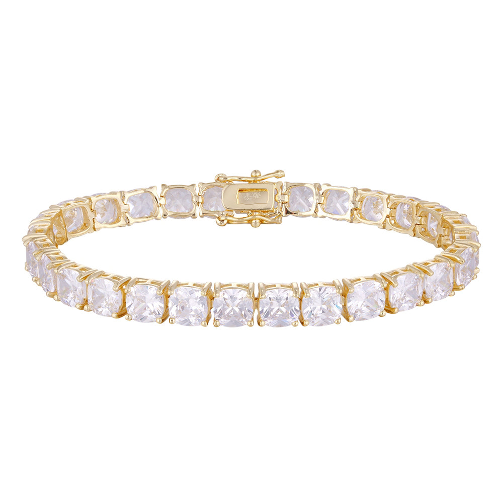 Wholesale copper plated 18k gold buckle bracelet, white zircon bracelet, gold and silver styles, versatile and exquisite - Lyra