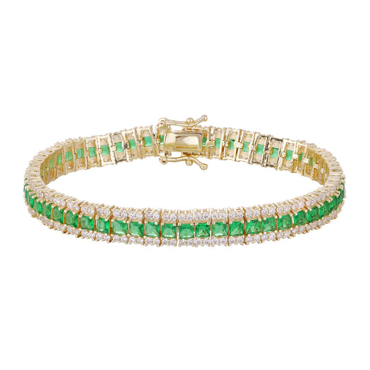Wholesale 18K gold zircon bracelet, five colors, buckle design unique all-match style, women's gift - Lyra