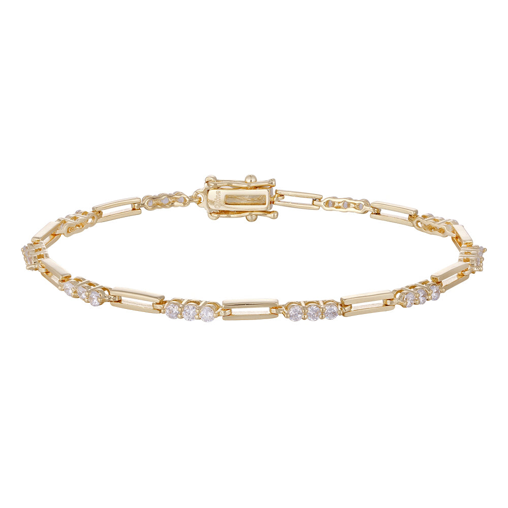 Three-layer copper-plated zircon bracelet, wholesale purchase, not easy to fade and allergic. - Lyra