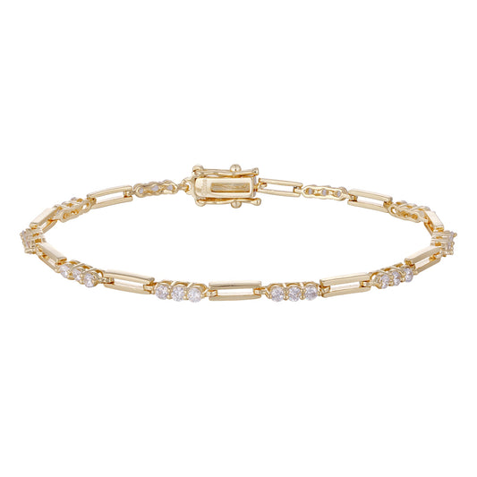 Three-layer copper-plated zircon bracelet, wholesale purchase, not easy to fade and allergic. - Lyra