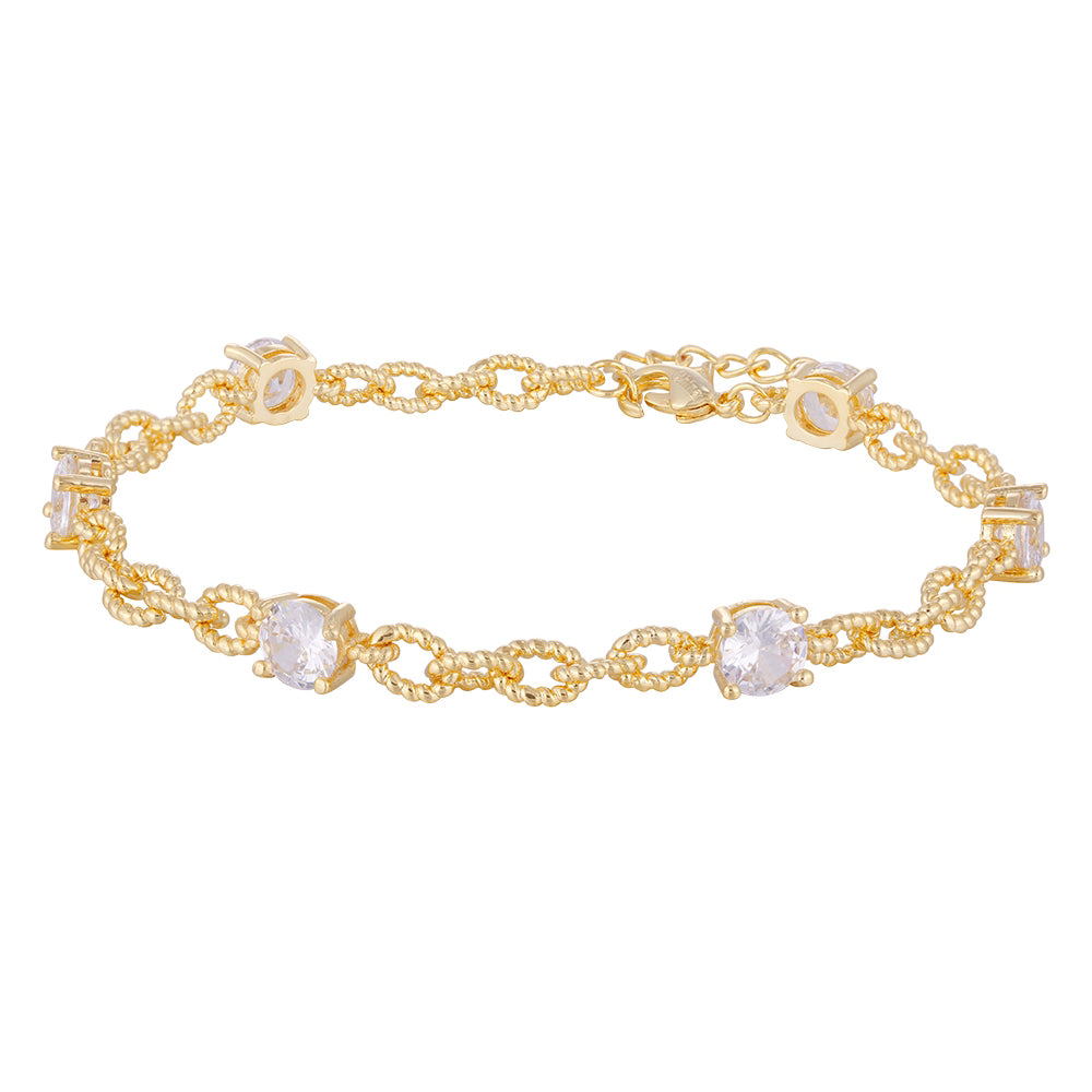 Three-layer copper-plated zircon square bracelet, wholesale purchase, not easy to fade and allergic. - Lyra