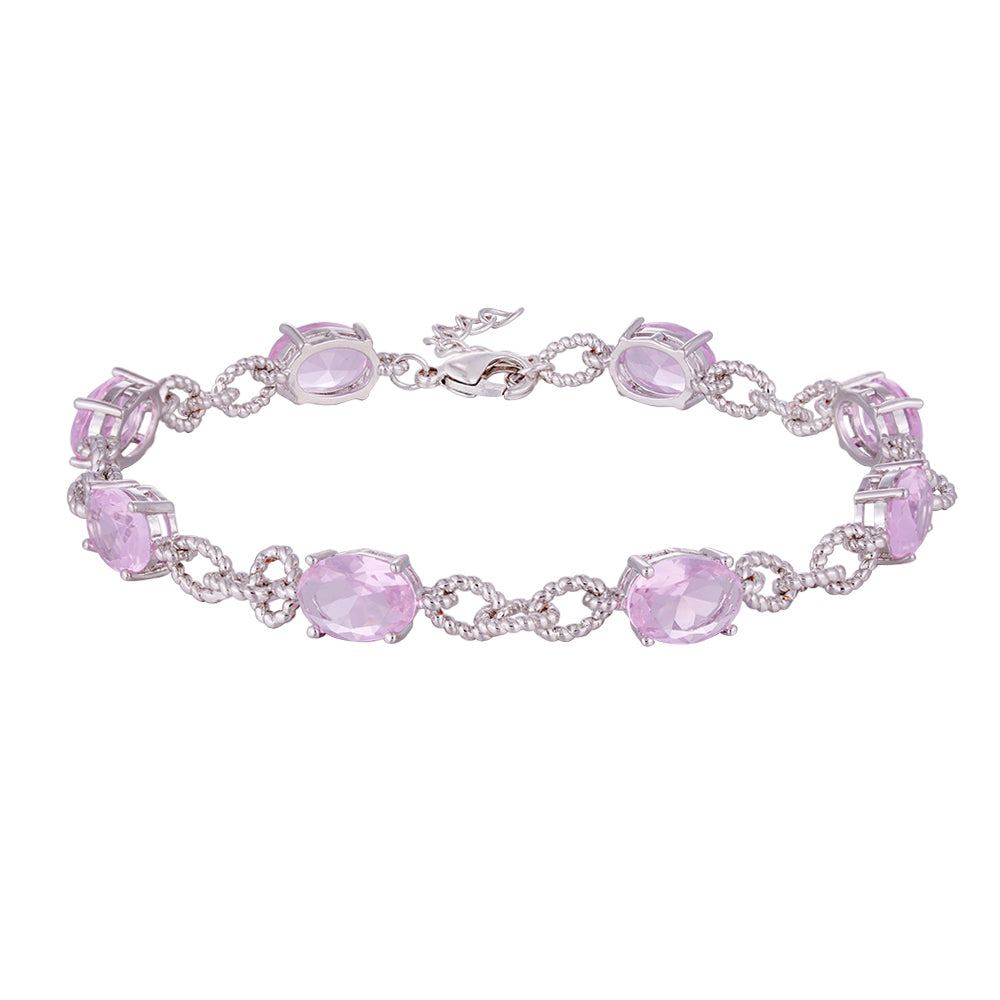 Copper plated 14k gold three-layer bracelet, colorful zircon embellish your wrist - Lyra