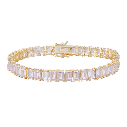 Wholesale copper plated 14k gold lobster clasp bracelet, zircon bracelet, women's gift - Lyra