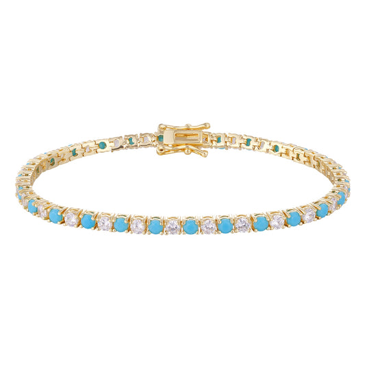 Wholesale 18k zircon bracelet, handmade micro-inlaid, three styles with zircon, big brand replacement, not easy to fade, women's gift - Lyra